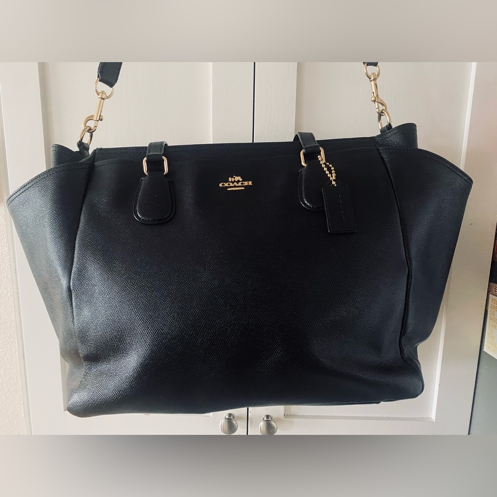 Coach Women's Baby Bag/Diaper bag in black leach